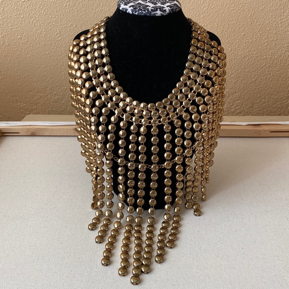 Costume Statements Necklace Gold Tone. Vintage
